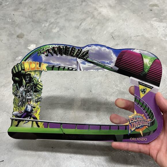 Vintage Universal Studios Hulk Coaster Picture Frame - Picture 1 of 4